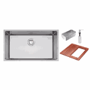 Ver imagem 1 de Cuba Inox Tramontina Quadrum 70x40 Com Acessorios 94000153