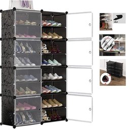 Sapateira Dupla Armario Ajustavel Organizador 16 Prateleiras Sapatos Grande 32 Pares - 2