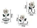 Ver imagem 2 de Kit 3 Peças para Banheiro com Flores em Ferro:branco