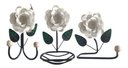 Ver imagem 1 de Kit 3 Peças para Banheiro com Flores em Ferro:branco