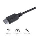 Ver imagem 2 de Cabo Usb a 2.0 para Usb Tipo C para Celular Smartphone 50cm Preto - Puacp-05