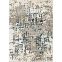 Tapete Egípcio para Sala Edantex Sena 10 - 200x250cm Creme e Azul - 1