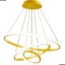 Ver imagem 1 de Pendente Lustre Anéis 3 Aros Dourado 89w 60/40/20cm Multitemperatura