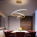 Ver imagem 7 de Pendente Lustre Anéis 3 Aros Dourado 89w 60/40/20cm Multitemperatura