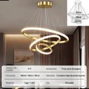 Ver imagem 4 de Pendente Lustre Anéis 3 Aros Dourado 89w 60/40/20cm Multitemperatura