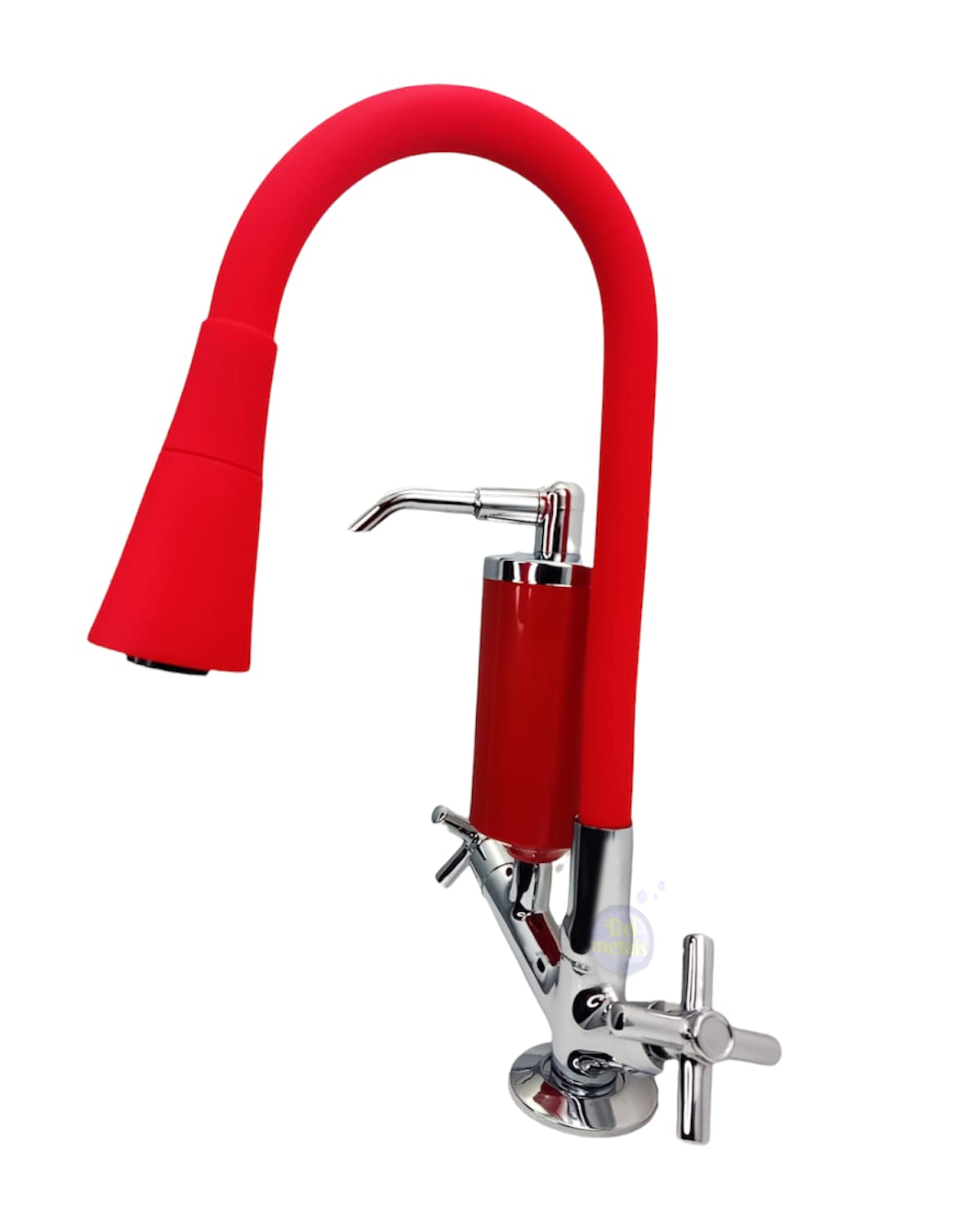 Torneira Cozinha Filtro Vermelha Mesa/bancada Gourmet 2 Jatos Casagrande Mundial - 2
