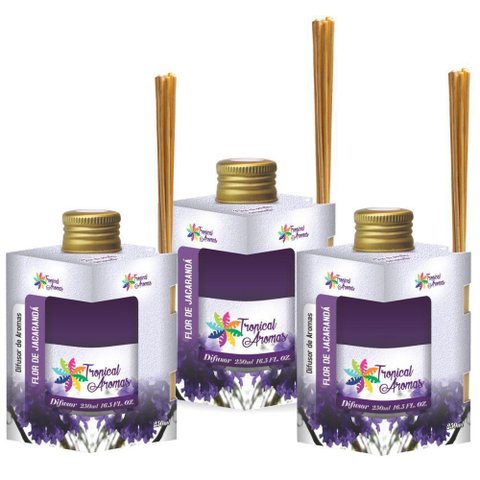 Kit 3 Aromatizador de Ambiente Tropical Cor: Flor de Jacarandá