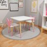 Kit Mesa e Cadeira Infantil Borboletinha - Rosa Bebe - 4