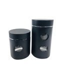 Ver imagem 3 de Kit Jogo de Potes Porta Mantimentos Preto com Visor Preto