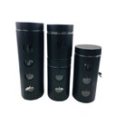 Ver imagem 2 de Kit Jogo de Potes Porta Mantimentos Preto com Visor Preto