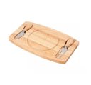 Ver imagem 1 de Kit Tabua Retangular com Utensilios para Queijo de 17x28x1,5cm Unyhome