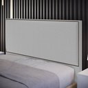 Ver imagem 2 de Cabeceira Box Queen com Tachas 160 Cm Vicenza L02 Bouclê Cinza - Lyam Decor