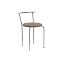 Ver mais imagens de Banqueta Sala de Jantar 105 Kit 2 Un Prata - Assento Courano Preto - Carraro