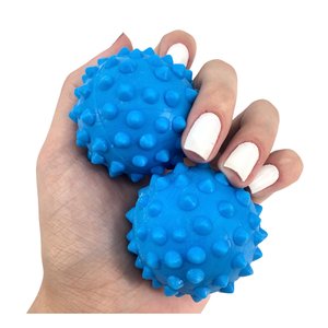 Kit 2 Brinquedo Pet Bolinha Maciça E Cravo P/ Cão Peq 45mm Cor: Azul