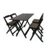 Conjunto Dobrável 120x70 com 4 Cadeiras Estofadas Marrom - 2