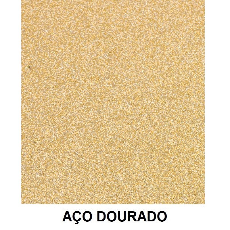 Banqueta Alabama com Estofado Várias Cores Base Aço Dourado Tam G - Datelli Design - 2