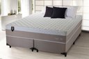 Ver imagem 1 de Conjunto Cama Box King Sheffield 193x203x65 Bege C/ Molas Ensacadas