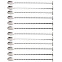 Ver imagem 1 de 12 Colheres Bailarina Espiral com Disco Tramontina em Aço Inox 27 cm Drinks Coquetel