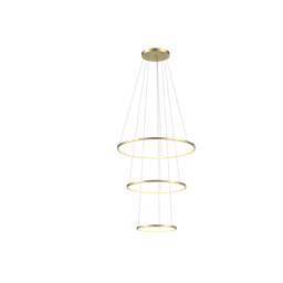 Lustre Pendente Anel de Led Hoop 3 Argolas Aros em Alumínio 78W - 1