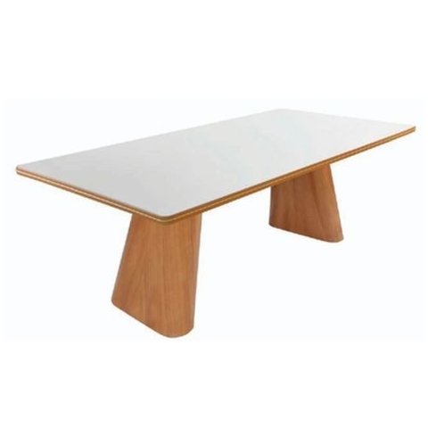 Mesa de Jantar com Vidro 180m X 0,90m- Select- Gold Salas