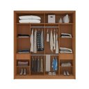 Ver imagem 3 de Guarda-roupa Casal Madri 2 Portas 2 Gavetas Creme/freijó - Politorno
