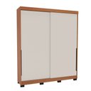 Ver imagem 2 de Guarda-roupa Casal Madri 2 Portas 2 Gavetas Creme/freijó - Politorno