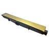 Ralo Linear Oculto Dourado 6x50cm Preto Com tampa Aço Inox Fineza - 1