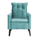 Ver imagem 2 de Poltrona Decorativa Ligia Luxo Veludo Azul Turquesa