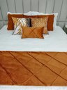 Ver imagem 4 de Peseira Drapeada Veludo Terracota