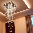 Ver imagem 6 de Luminária Luxo Teto Cristal Pé Direito Duplo:bivolt/1,50m