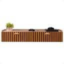 Ver imagem 4 de Rack Suspenso Home Estante Tv 42 Polegadas Bancada Pequena 2 Portas Multiuso Decoração Sala Quarto