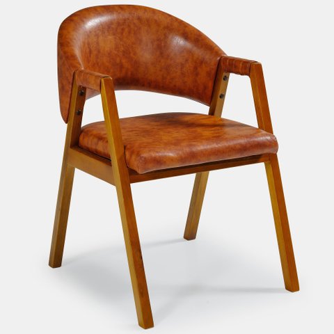 Poltrona para Sala Denver Cor Mel Estofado Corano Ocre