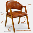 Ver imagem 3 de Poltrona para Sala Denver Cor Mel Estofado Corano Ocre