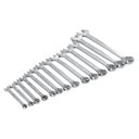 Ver imagem 2 de Jogo de Chaves Combinadas 8 a 24mm 14 Peças Boca e Estrela Aço Reforçado Uso Profissional