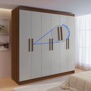 Ver imagem 7 de Guarda-Roupa MDF 6 Portas de Bater 6 Gavetas Fenix