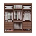 Ver imagem 4 de Guarda-Roupa MDF 6 Portas de Bater 6 Gavetas Fenix