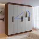 Ver imagem 7 de Guarda-Roupa MDF 6 Portas de Bater 6 Gavetas Fenix