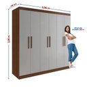 Ver imagem 5 de Guarda-Roupa MDF 6 Portas de Bater 6 Gavetas Fenix