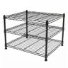 Estante Multiuso Arame Aço Preto 3 Prateleiras Montável Decoração Cozinha Área de Serviço - 4