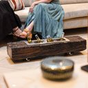 Ver imagem 2 de Cervejeira Em Dormente Rústico Portátil com Rodinhas - Inox 304 100 cm Sala Cervejeira 100 cm