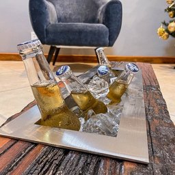 Cervejeira Em Dormente Rústico Portátil com Rodinhas - Inox 304 100 cm Sala Cervejeira 100 cm - 9