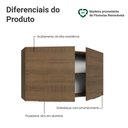 Ver imagem 3 de Armário Aéreo para Quarto 120 cm 2 Portas Rustic Neo Madesa