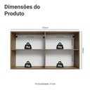 Ver imagem 2 de Armário Aéreo para Quarto 120 cm 2 Portas Rustic Neo Madesa