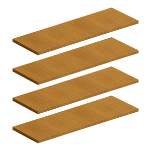 4 Prateleiras Mdf 30x100cm para Sala sem Suporte 18mm