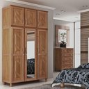 Ver imagem 1 de Conj De Quarto Guarda-roupa 6 Portas Cômoda Imbuia