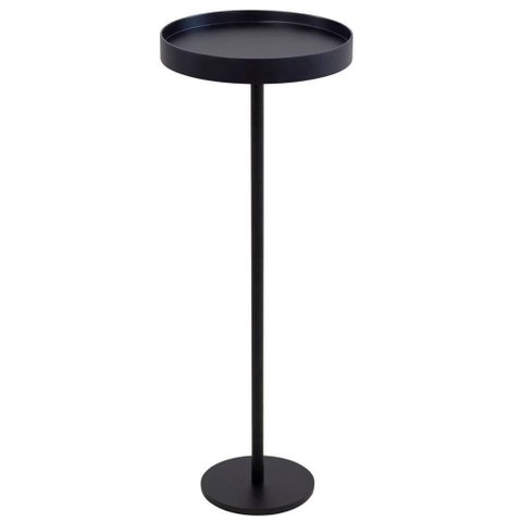 Mesa de Apoio Tokyo Alta Tampo Laca Preta Base Preta 60cm - 67765