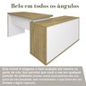 Mesa para Escritório em L Diretor 1 Porta 2 Nichos 135x168,5cm Smart Artany - 8