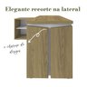 Mesa para Escritório em L Diretor 1 Porta 2 Nichos 135x168,5cm Smart Artany - 5