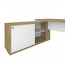 Mesa para Escritório em L Diretor 1 Porta 2 Nichos 135x168,5cm Smart Artany - 11