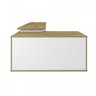Mesa para Escritório em L Diretor 1 Porta 2 Nichos 135x168,5cm Smart Artany - 12